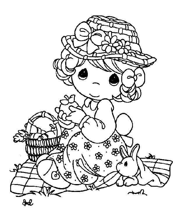 coloriage moments precieux le pique nique de la fillette